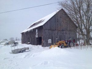 barn and tractor